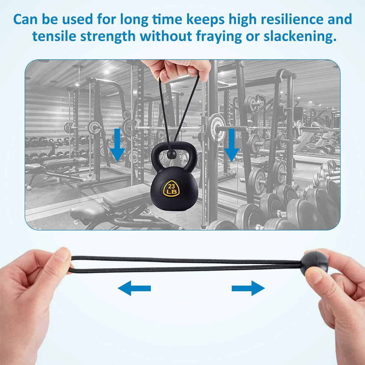 Heavy Duty Bungee Cords with Plastic Ball Ends for Tarp and Gear Securing 6in & 9in