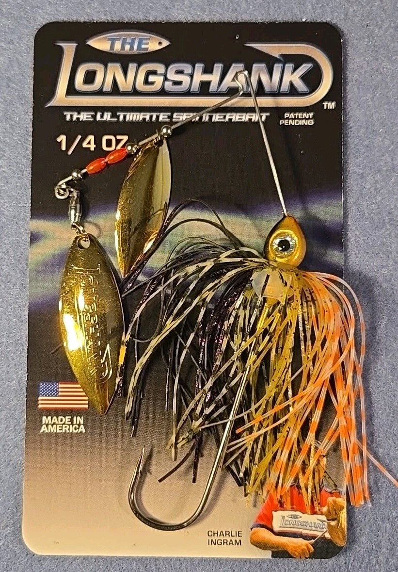 2 Pack Bluegill Spinnerbaits 1/4 oz Double Willow Blades Fishing Tackle