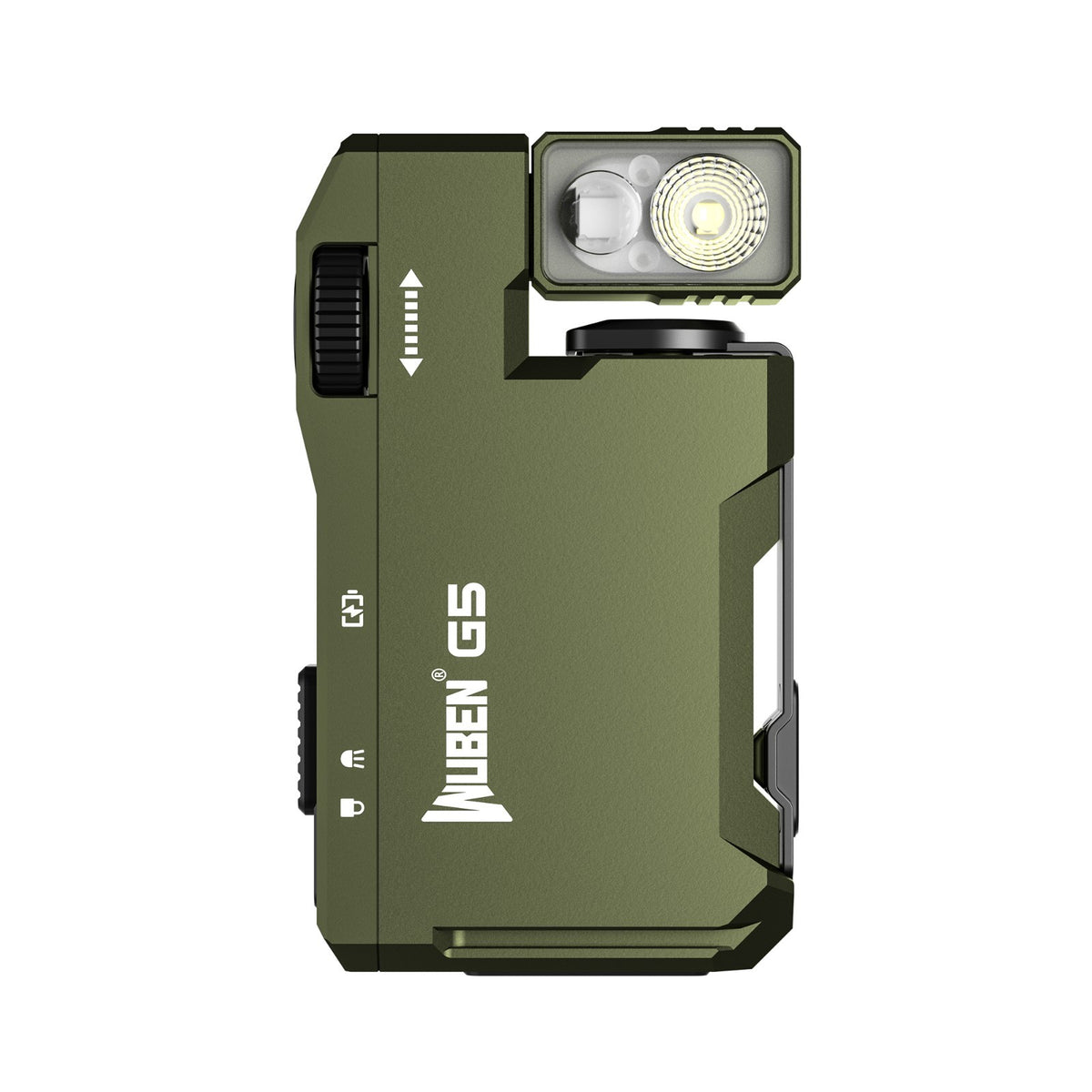 Rechargeable EDC Flashlight with RGB Light and 400 Lumens
