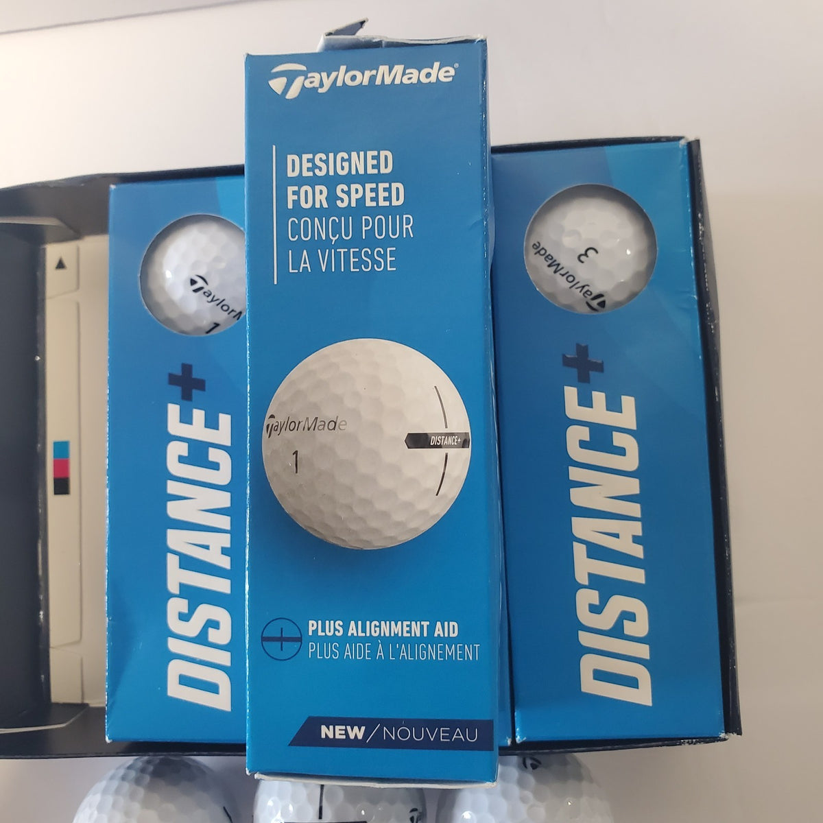 TaylorMade Distance Plus Golf Balls 12 Pack | New Premium Golf Balls