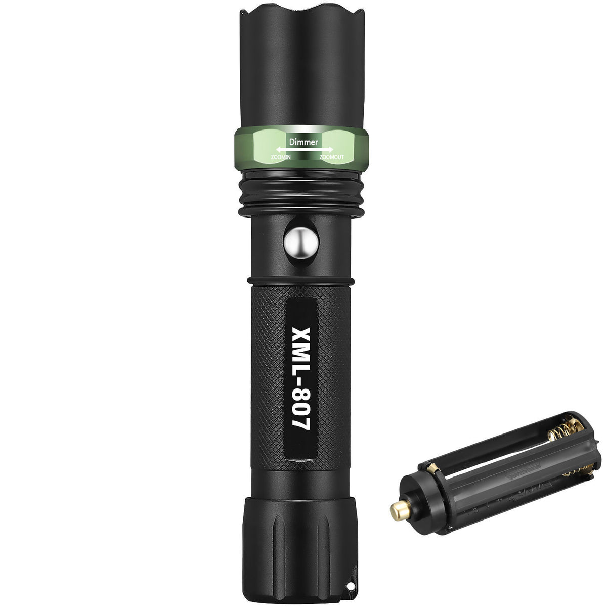 High Brightness LED Tactical Flashlight with Zoom Adjustable Focus