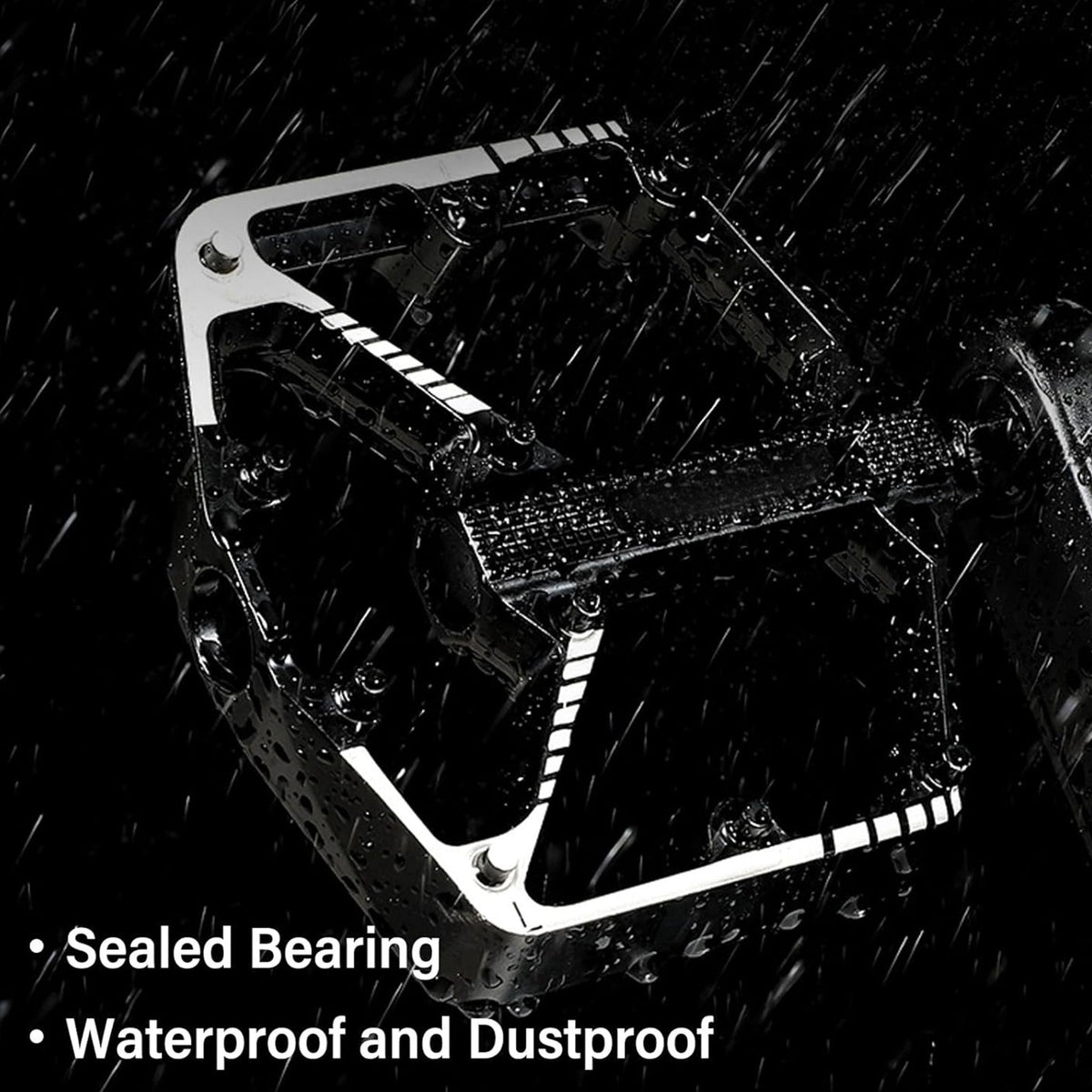 2 Pcs 4-Inch Aluminum Alloy Bike Pedals MTB Road Sealed Bearing