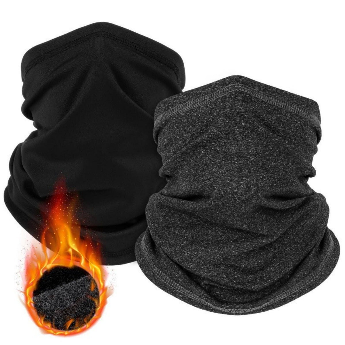 Winter Fleece Face Mask & Neck Gaiter Pack - Windproof & Soft