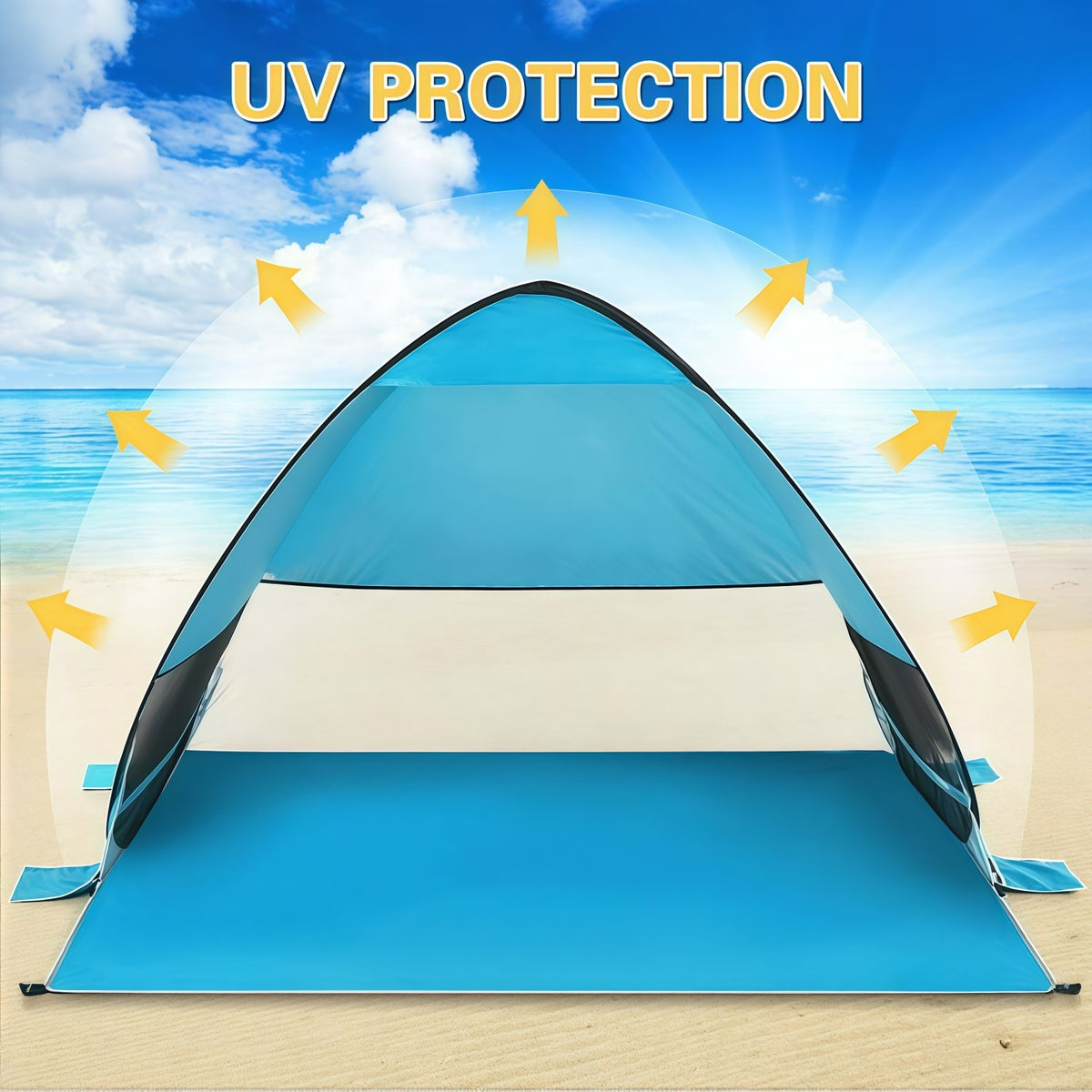 Portable Pop Up Beach Tent Sun Shade Shelter with Carry Bag - UV 50+ Protection