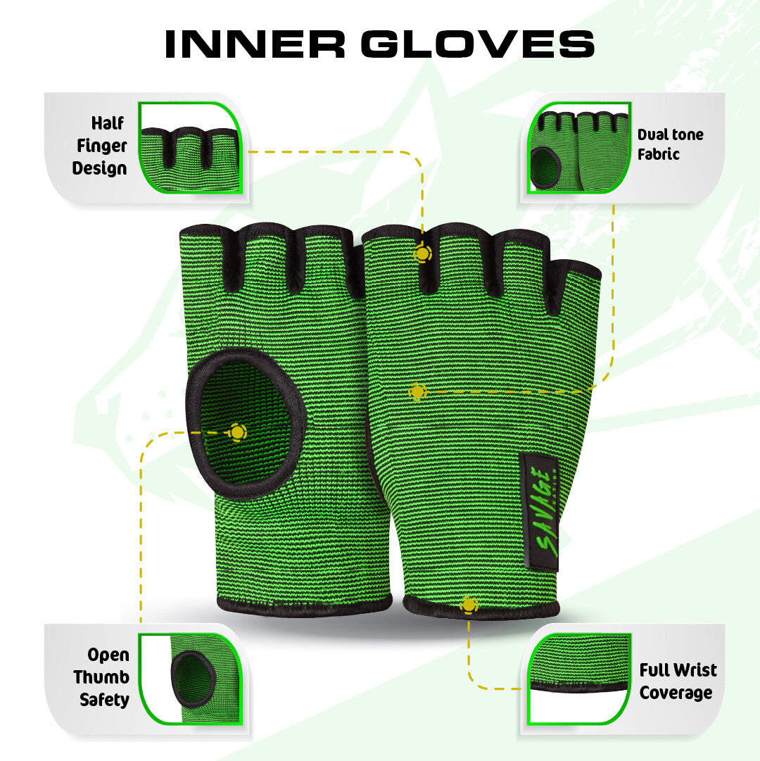 Non-Padded Boxing Inner Gloves Hand Wraps for MMA Kickboxing & Weightlifting