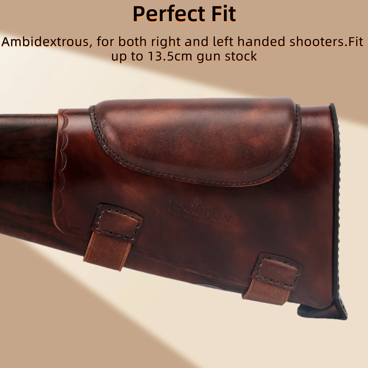 Leather Recoil Pad & Cheek Rest for Hunting & Shooting Guns