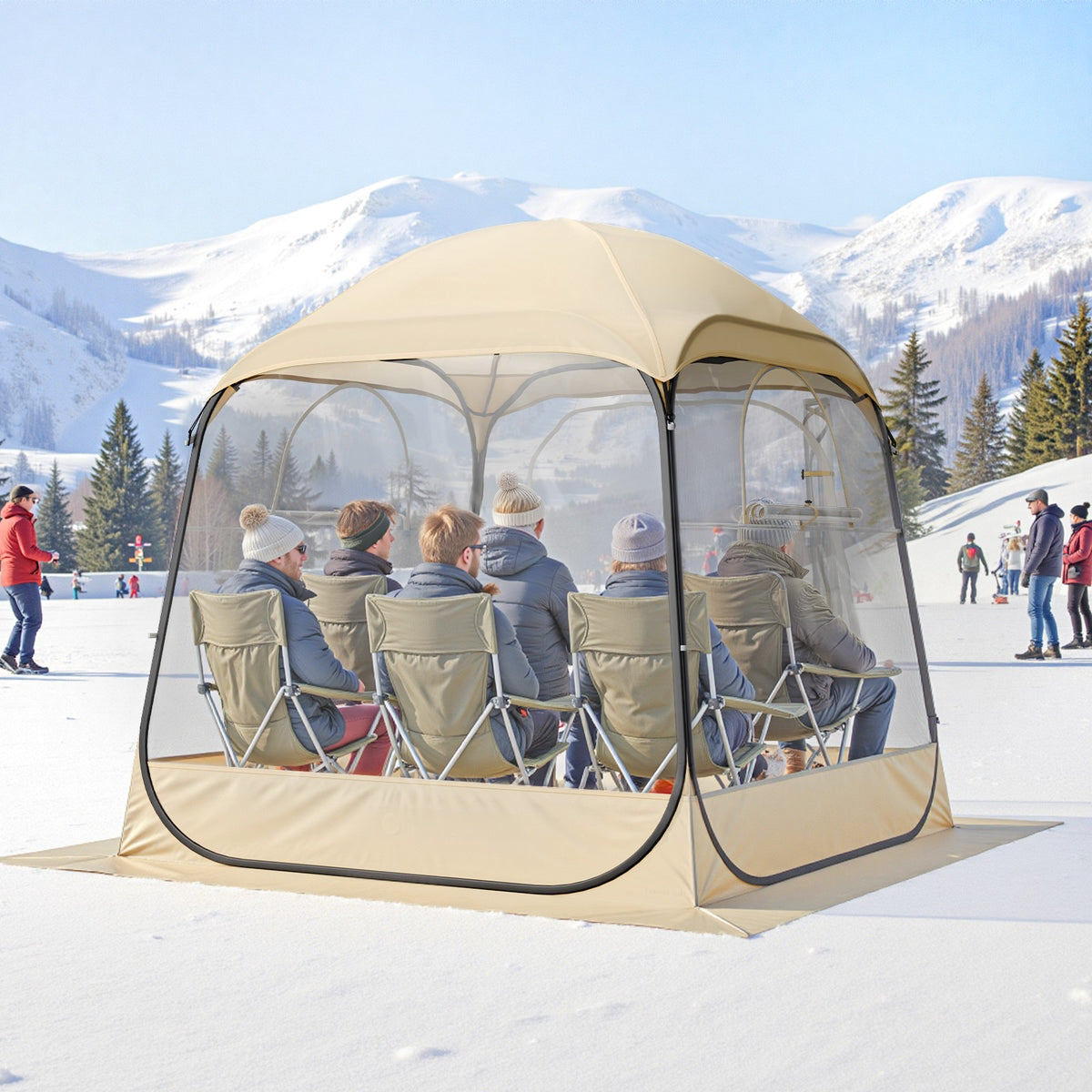72x72 Inch Clear Bubble Pop-Up Sports Tent - Weatherproof Instant Shelter