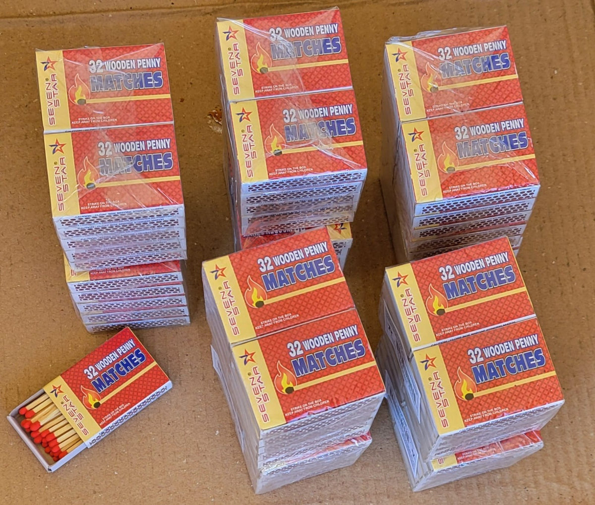100 Boxes Matches - Strike-On-Box Fire Starters for Camping, Kitchen & BBQ
