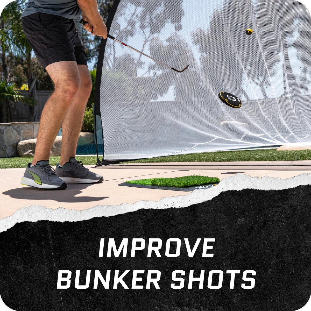 Golf Bunker Training Aid with 3 Discs for Sand Trap Practice