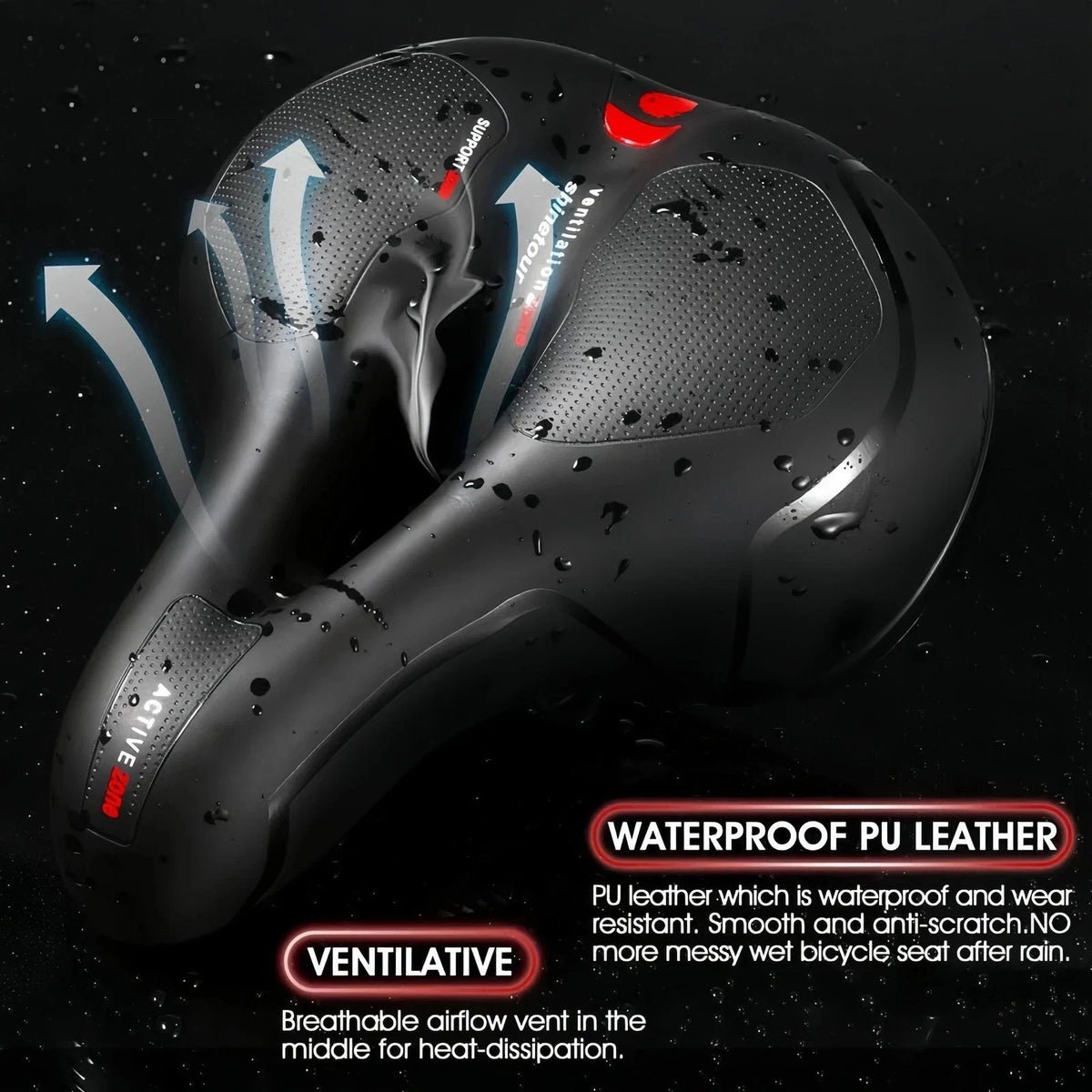 Extra Wide Gel Bike Seat Cushion with Soft Support for Comfortable Cycling