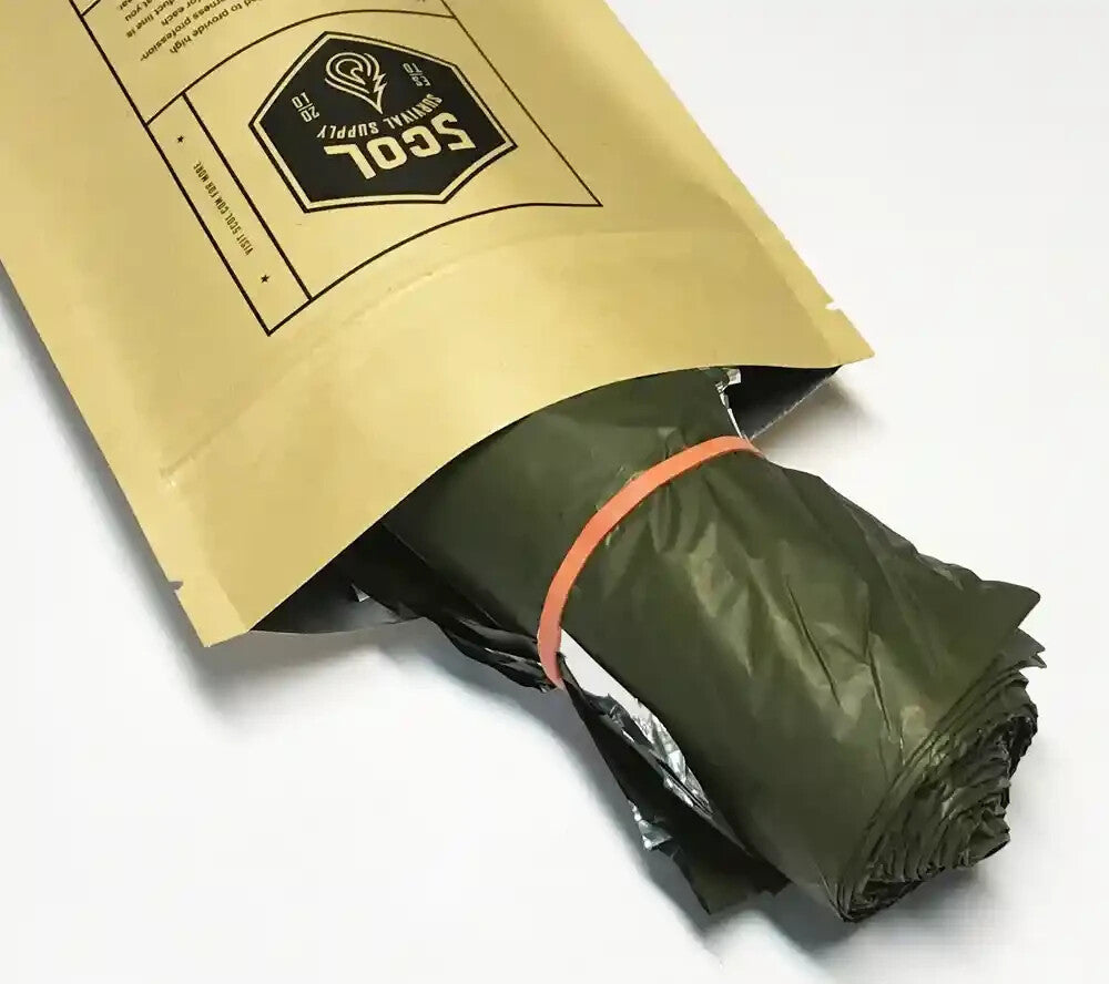 Emergency Survival Blanket - Compact Mil-Spec Type 2 Olive Drab Reflex Reflective