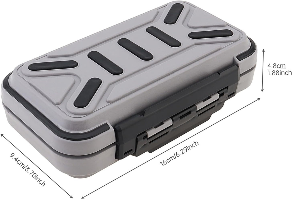 Waterproof Double-Sided Fishing Tackle Storage Box with 16 Compartments