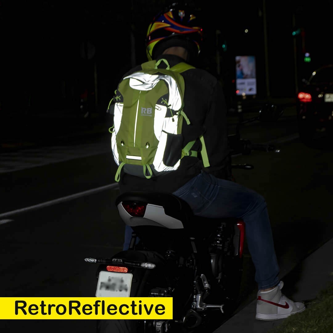 High Visibility Reflective Motorcycle Backpack 35L Riderbag Reflektor35