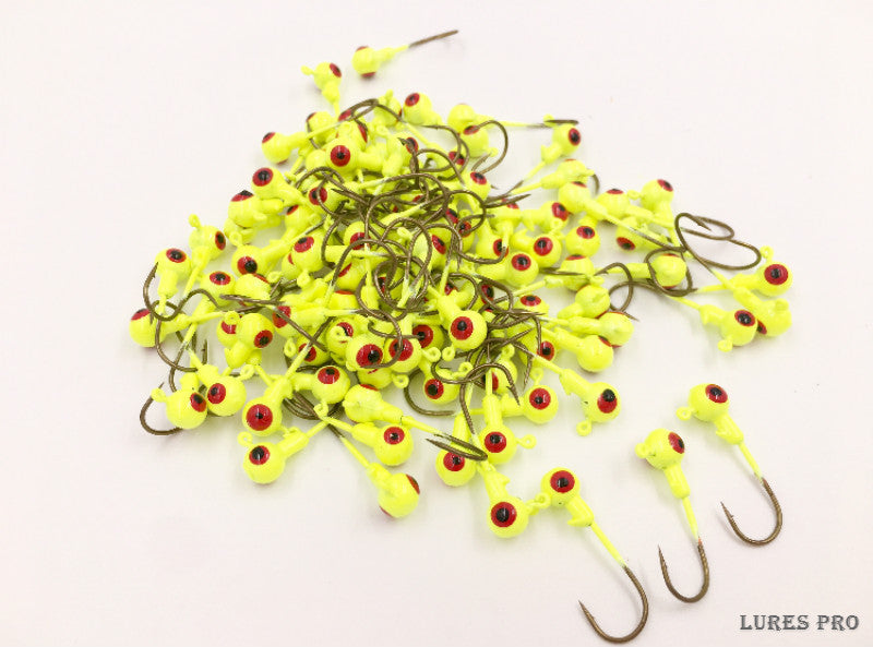 Fishing Jig Heads 50 Pack - Sharp, Durable Artificial Lures for Crappie & Bass