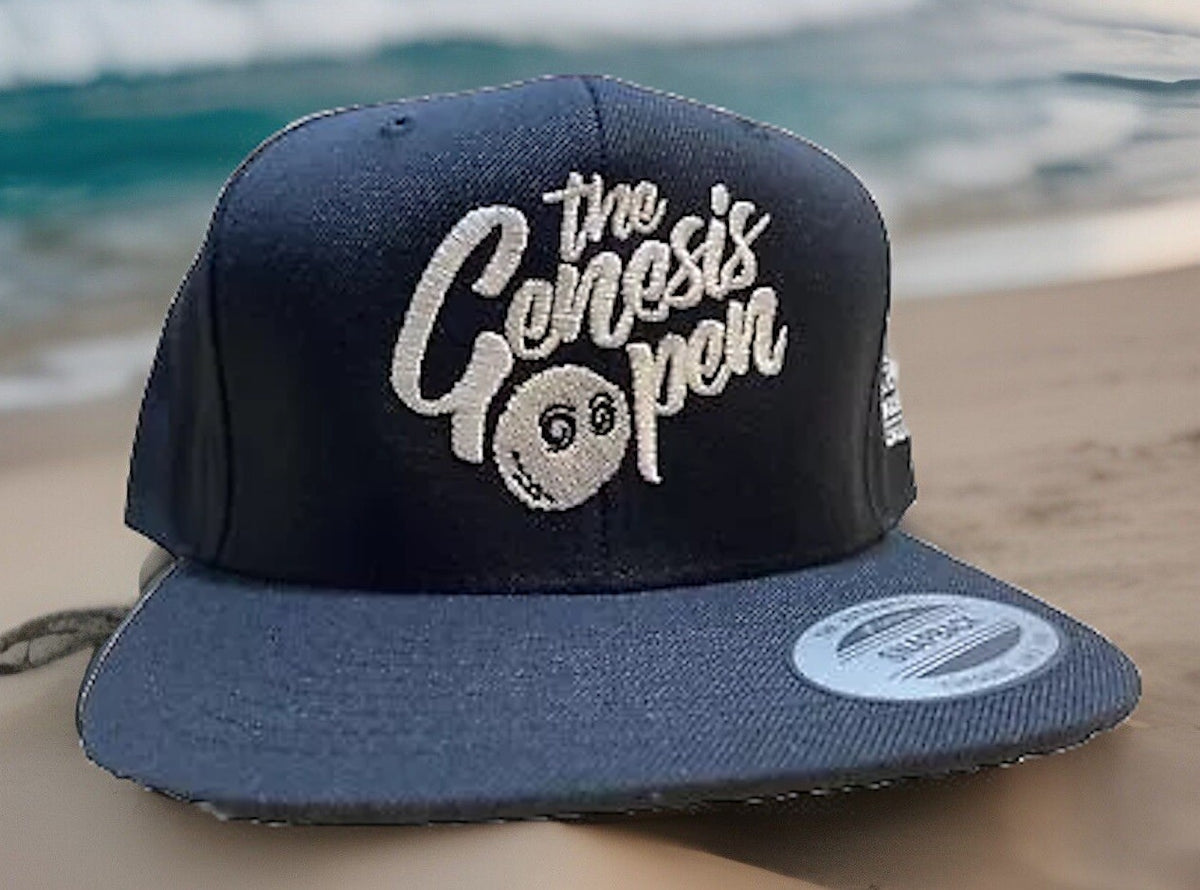 Malbon Golf Hat Genesis Open Pacific Palisades Black Snapback Cap