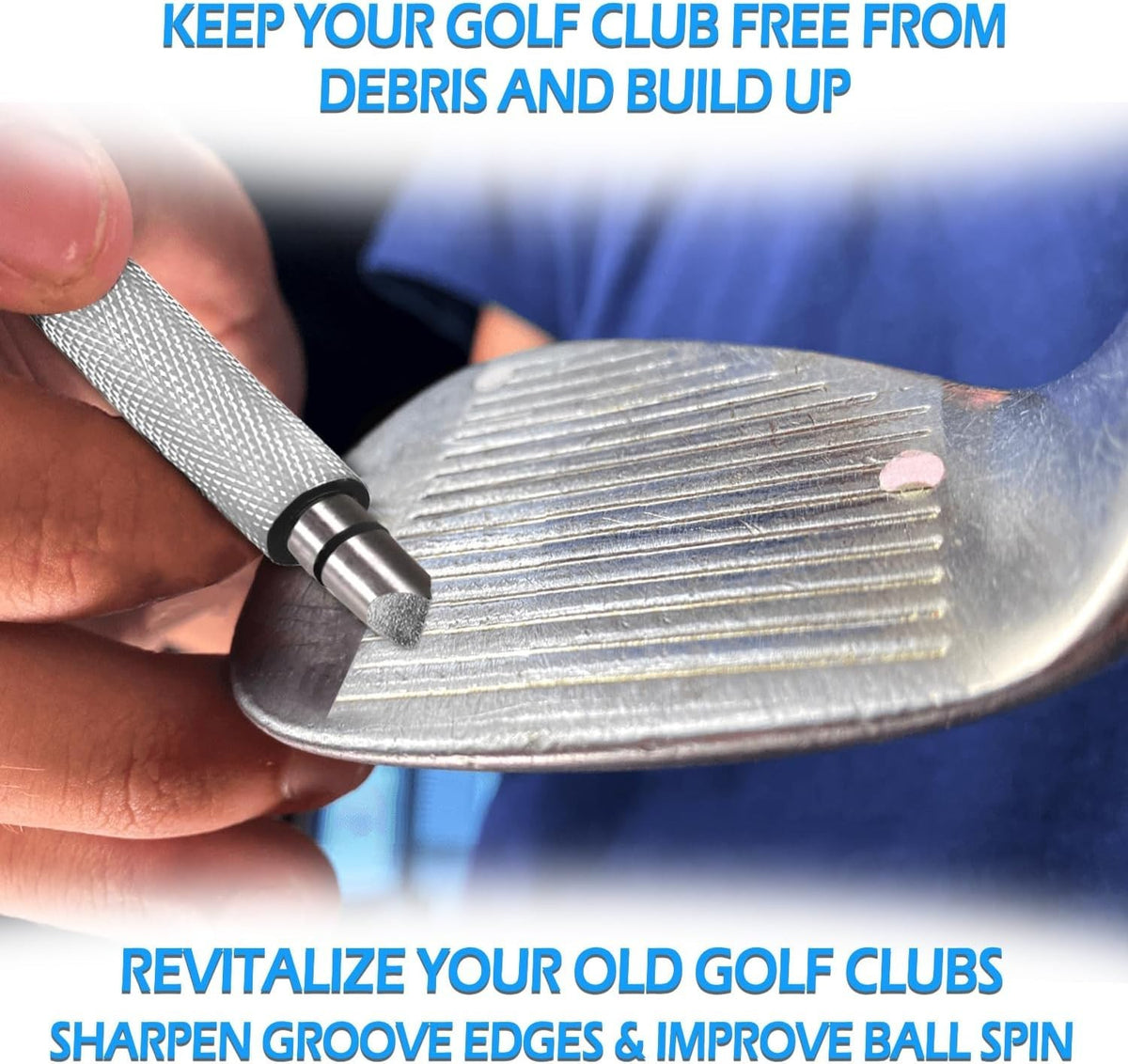 Golf Club Groove Cleaner - Compact Tool for Wedges & Irons in 5 Colors