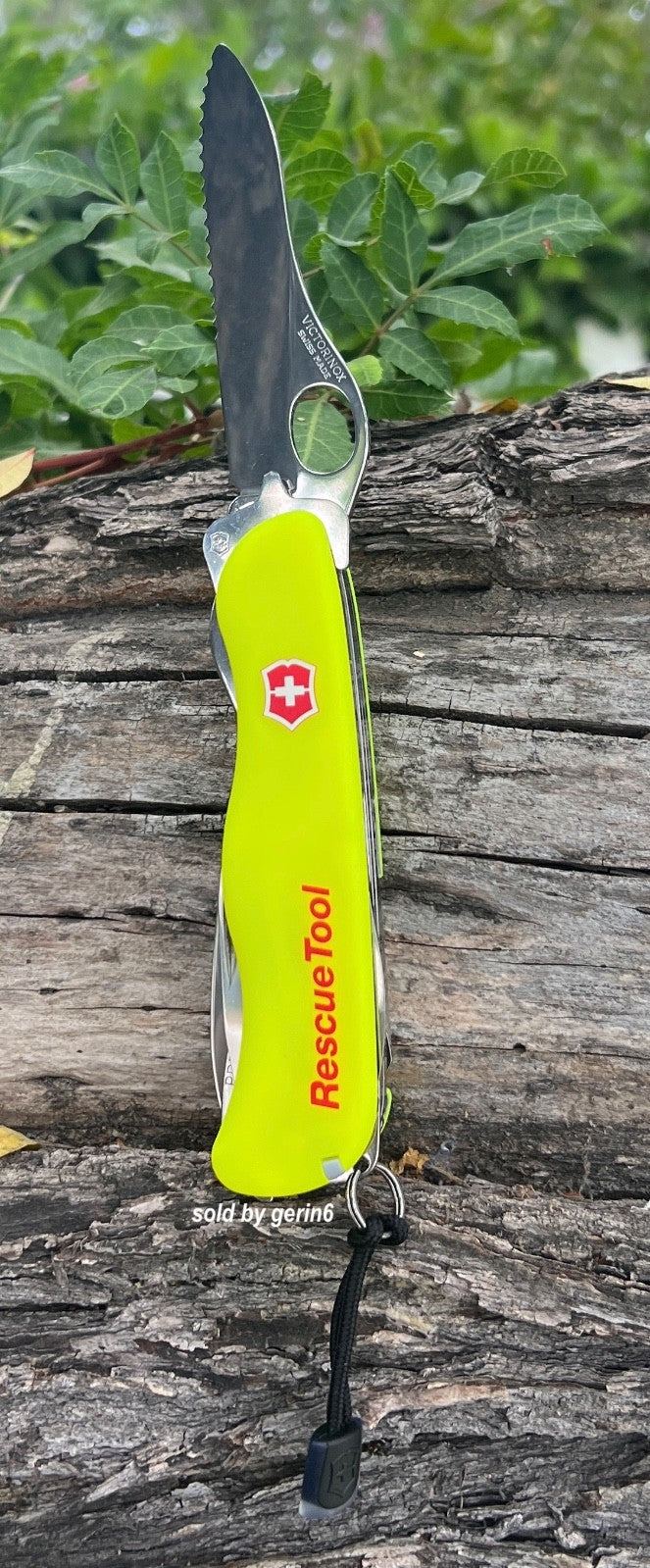 Victorinox Rescue Tool with Glow in Dark Yellow Handle, 13 Functions, with Pouch