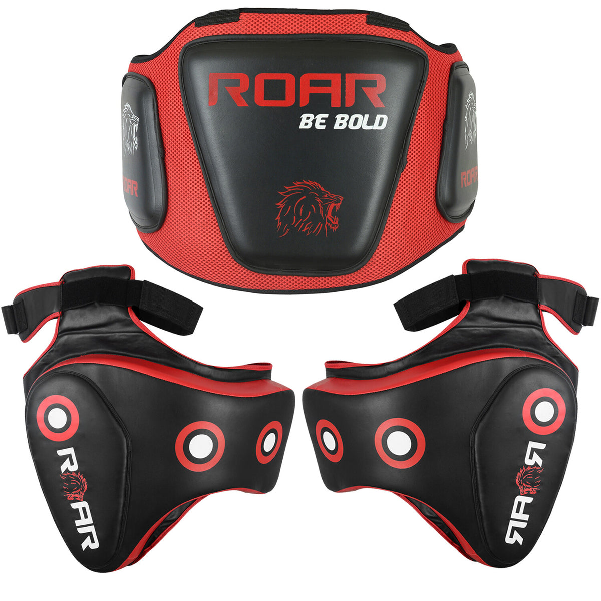 MMA Kickboxing Thigh Pad and Belly Protector Set for Combat Training