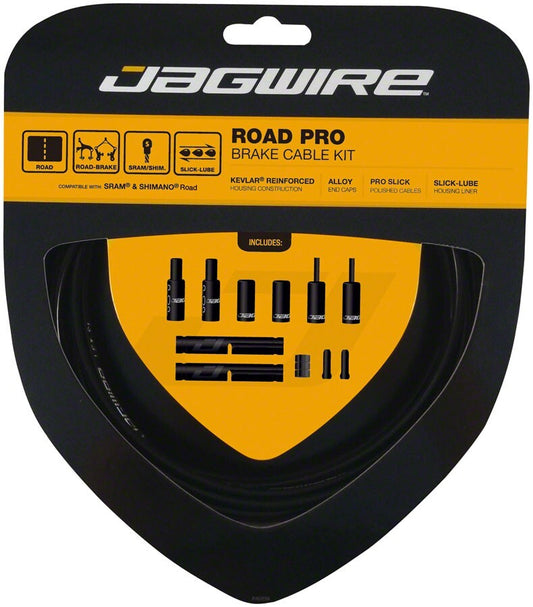 Jagwire Pro Brake Cable Kit for Road Bikes - Fits SRAM & Shimano - All Colors