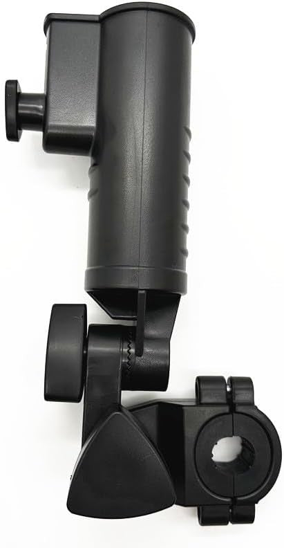 Universal Golf Push Cart Umbrella Holder - Adjustable, Durable, Black