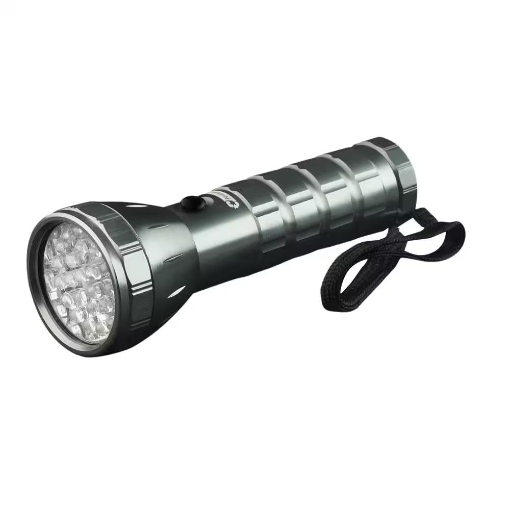 LED Flashlight 28 LED Portable Emergency Camping Light Silver
