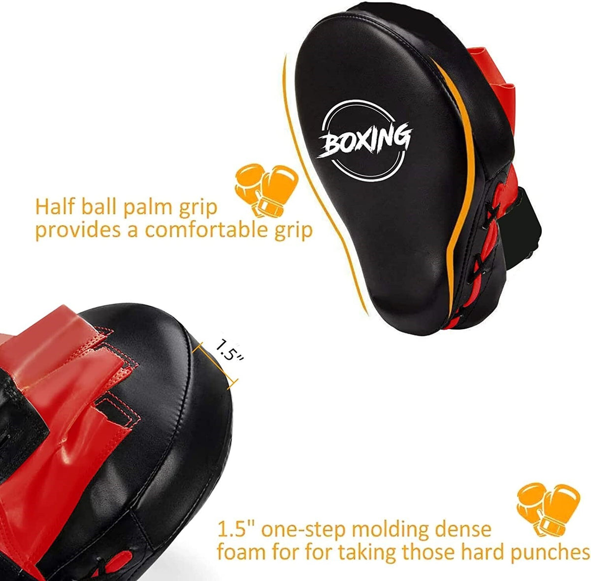 MMA Boxing Punch Mitts Curved Focus Pads for Martial Arts Training