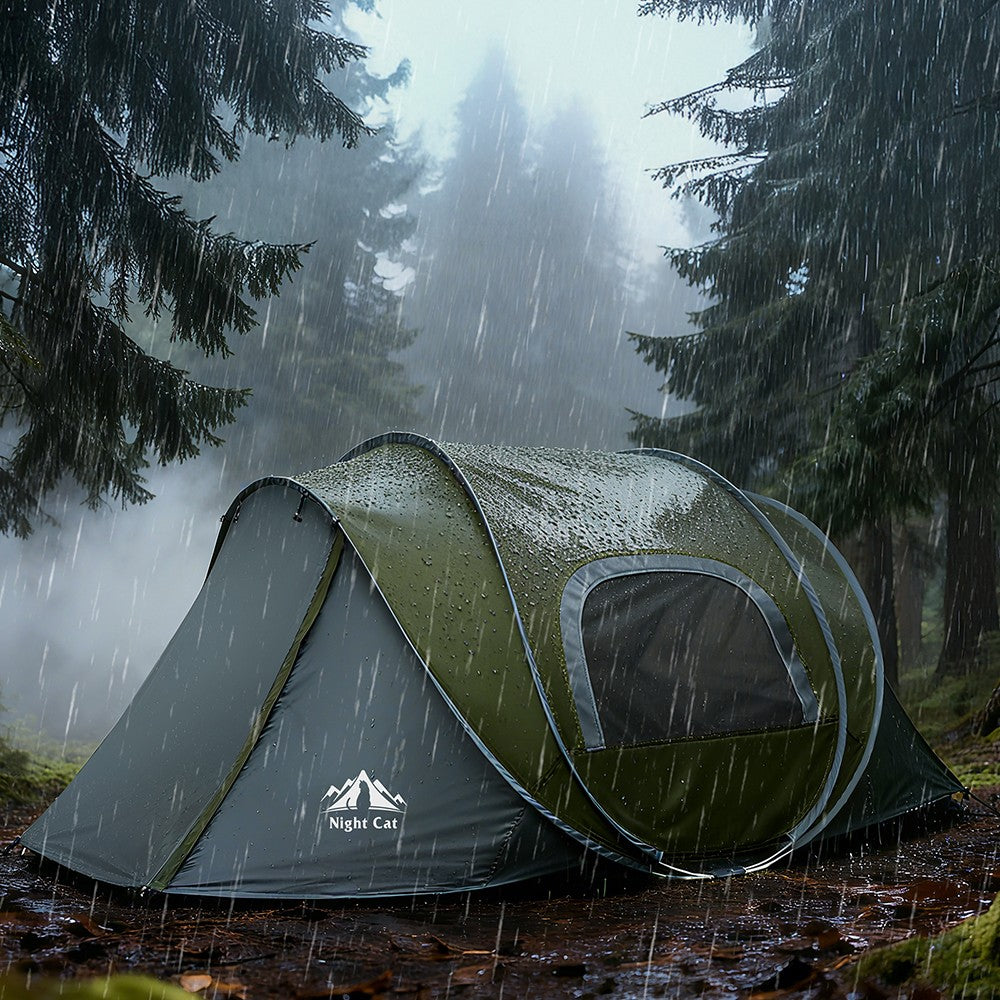 2-4 Person Waterproof Pop Up Camping Tent with Ventilation & Easy Setup