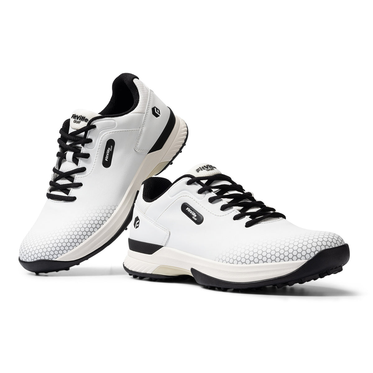 Men's Golf Shoes Spiked Outdoor Waterproof Wide & Extra Wide Fit