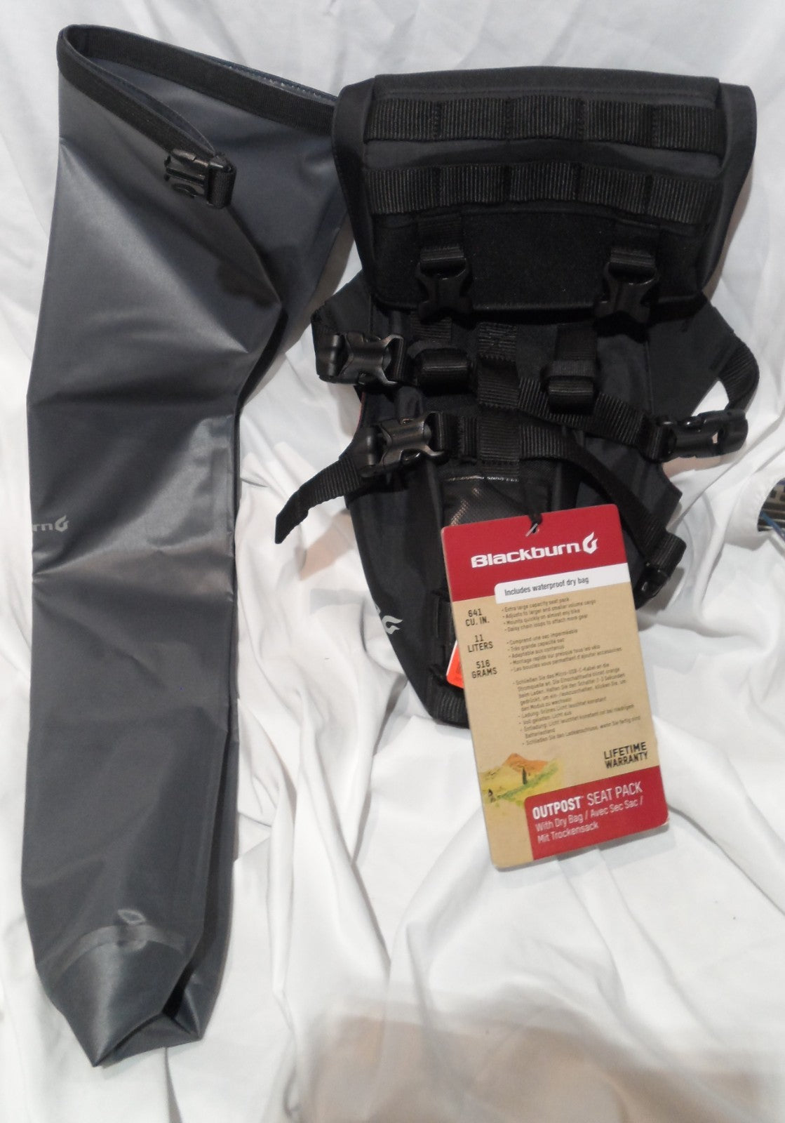 11L Cycling Seat Pack with Dry Bag - Waterproof Saddlebag for Bike