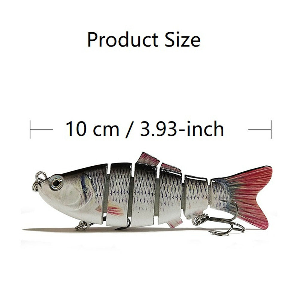 5PCS Lifelike Fish Lures with 3D Eyes and Treble Hooks for Freshwater & Saltwater Fishing