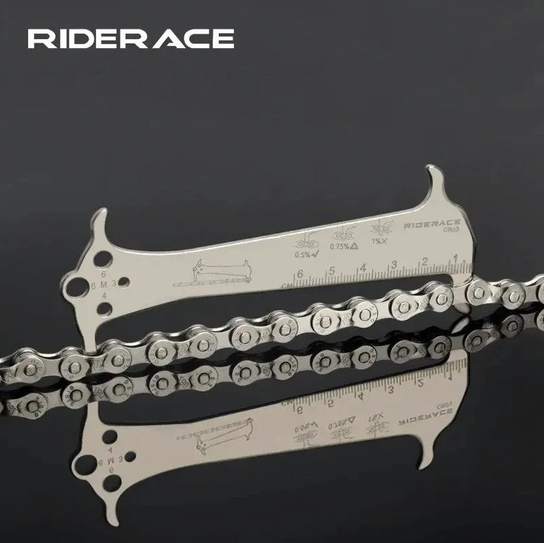 Bicycle Chain Wear Indicator Gauge Tool - Stainless Steel, Multi-Function