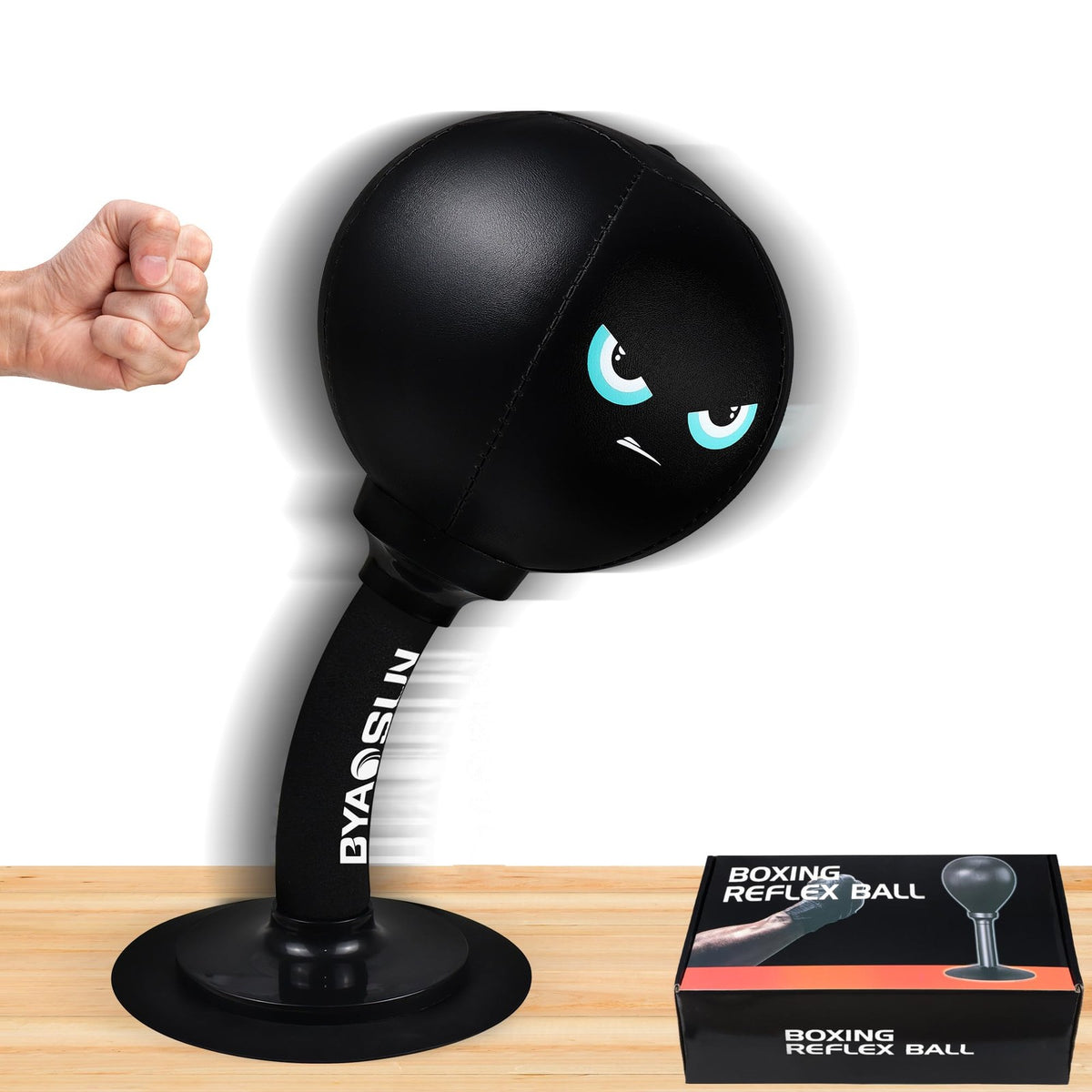 Desktop Punching Bag with Suction Cup Base for Stress Relief and Boxing Training