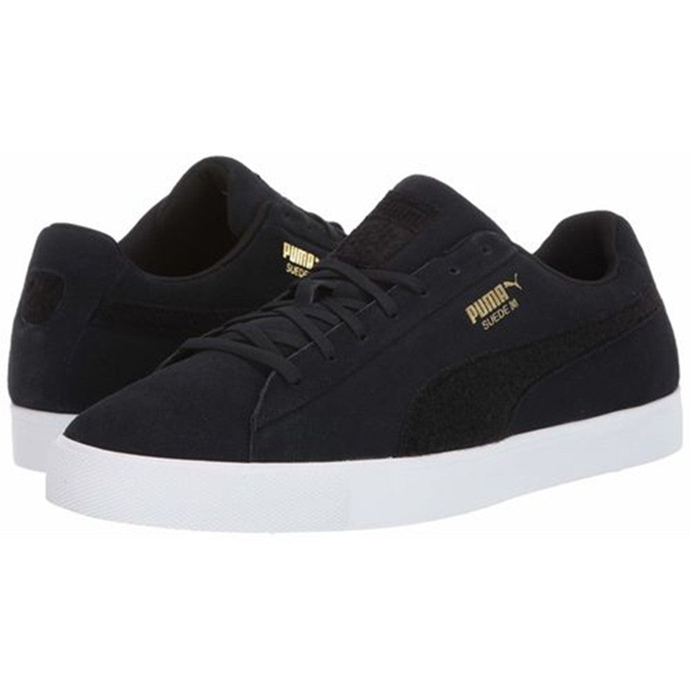 Youth Suede Golf Shoes Spikeless Black - PUMA Performance Footwear