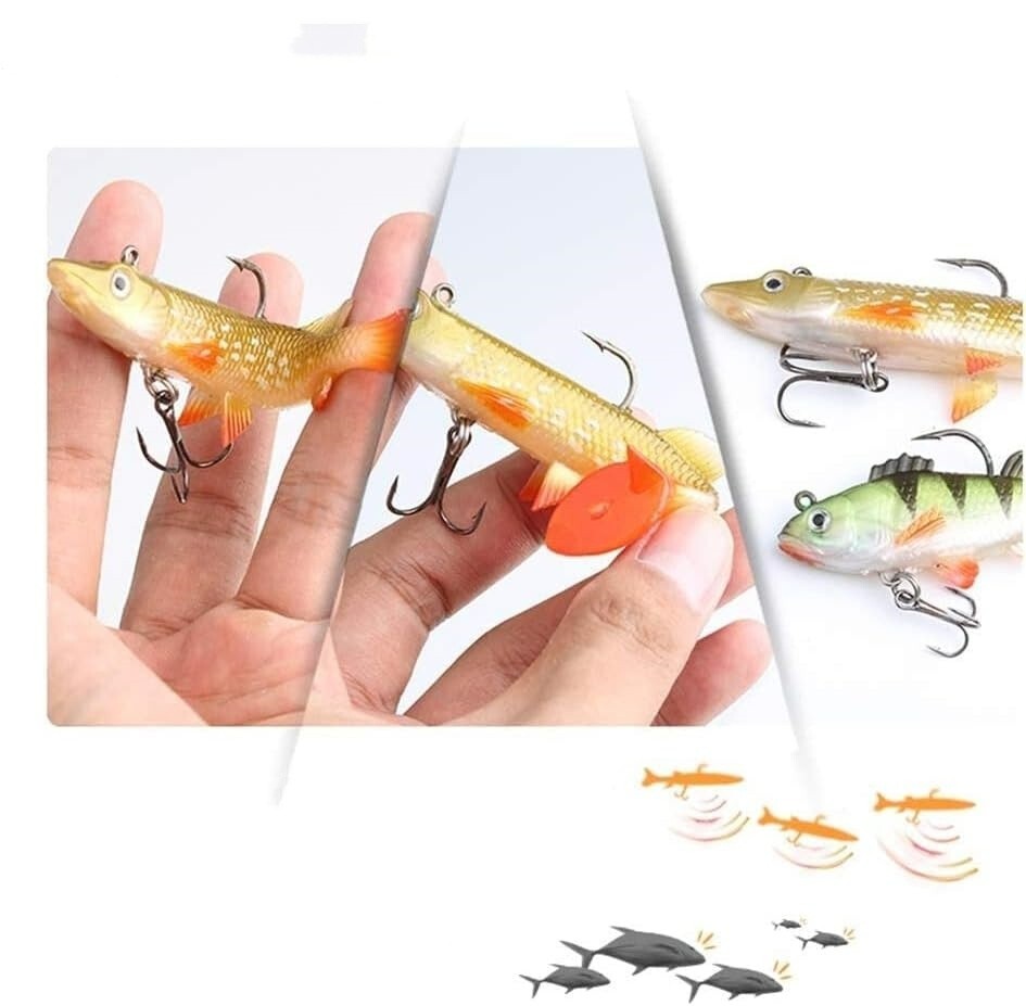 10Pcs Soft Fishing Lures Kit - Artificial Swimbaits for Bass Pike Trout