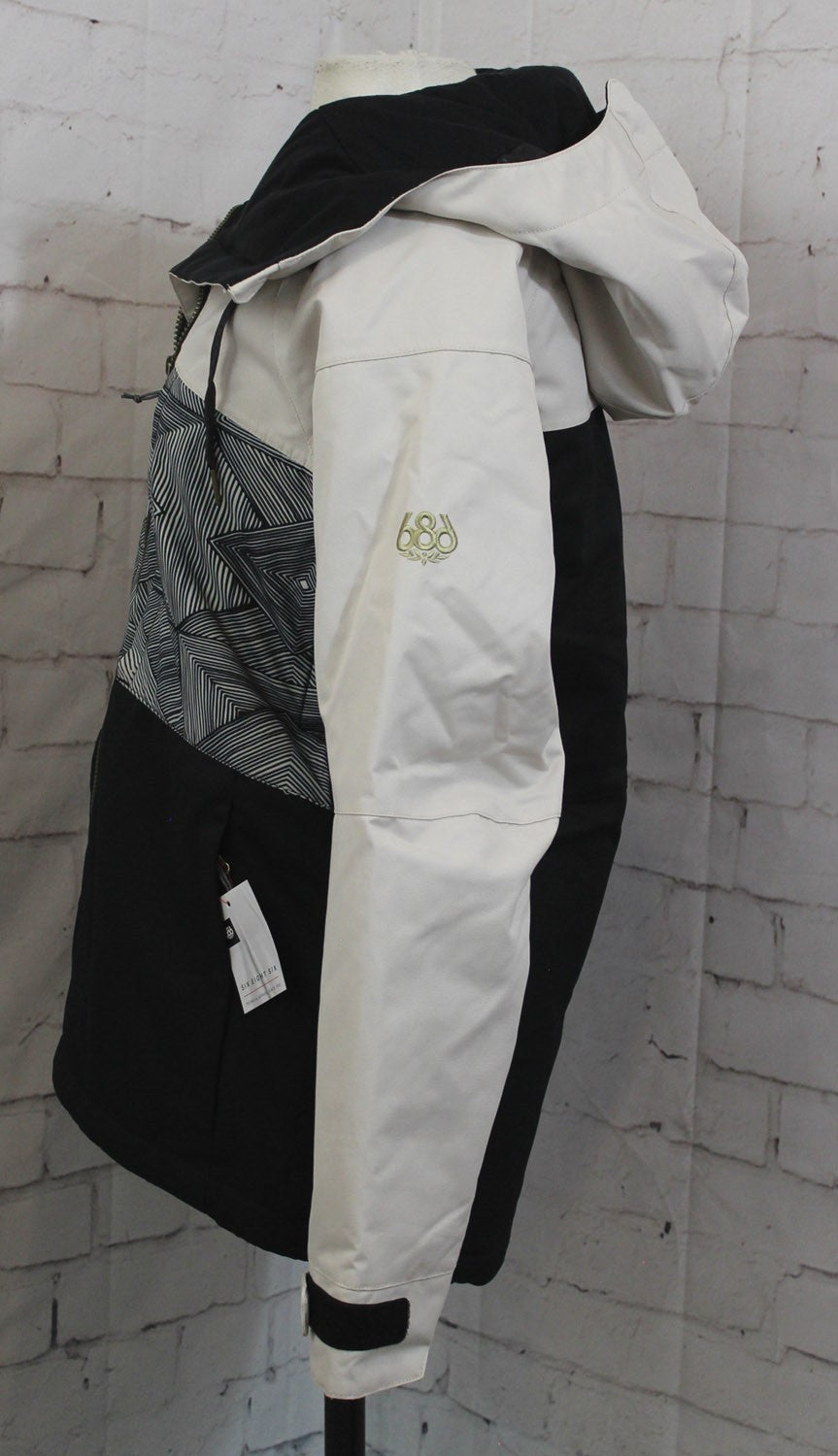 686 Athena Insulated Snow Jacket Women's Small Limestone Colorblock