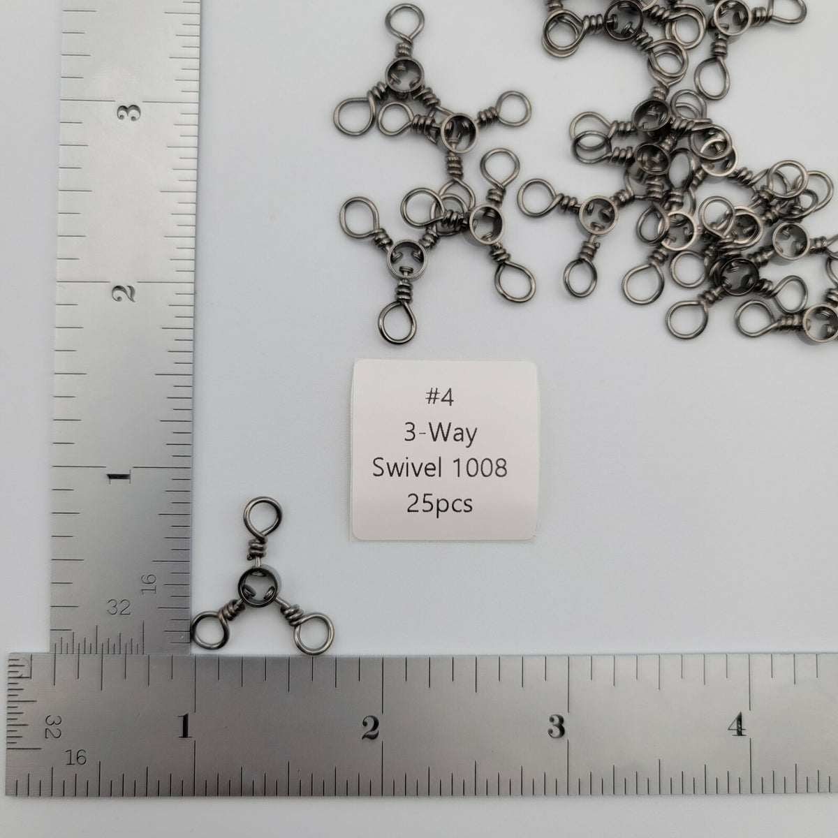 Stainless Steel Three Way Swivels Pack of 25 - Fishing Tackle Hardware