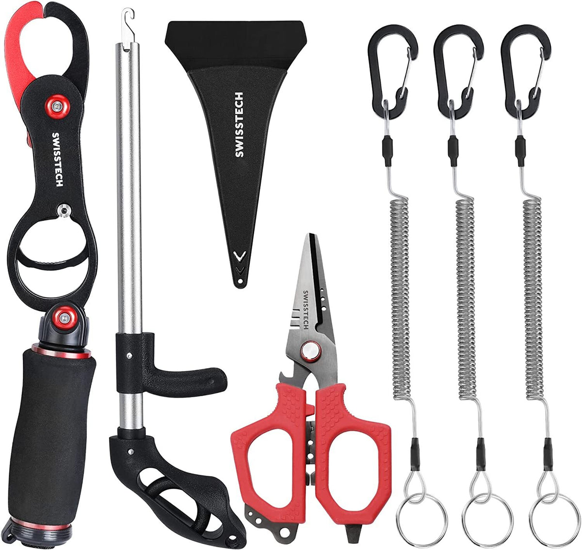Fishing Tool Kit with Fish Lip Gripper Scale and Accessories - Lightweight, Corrosion-Resistant