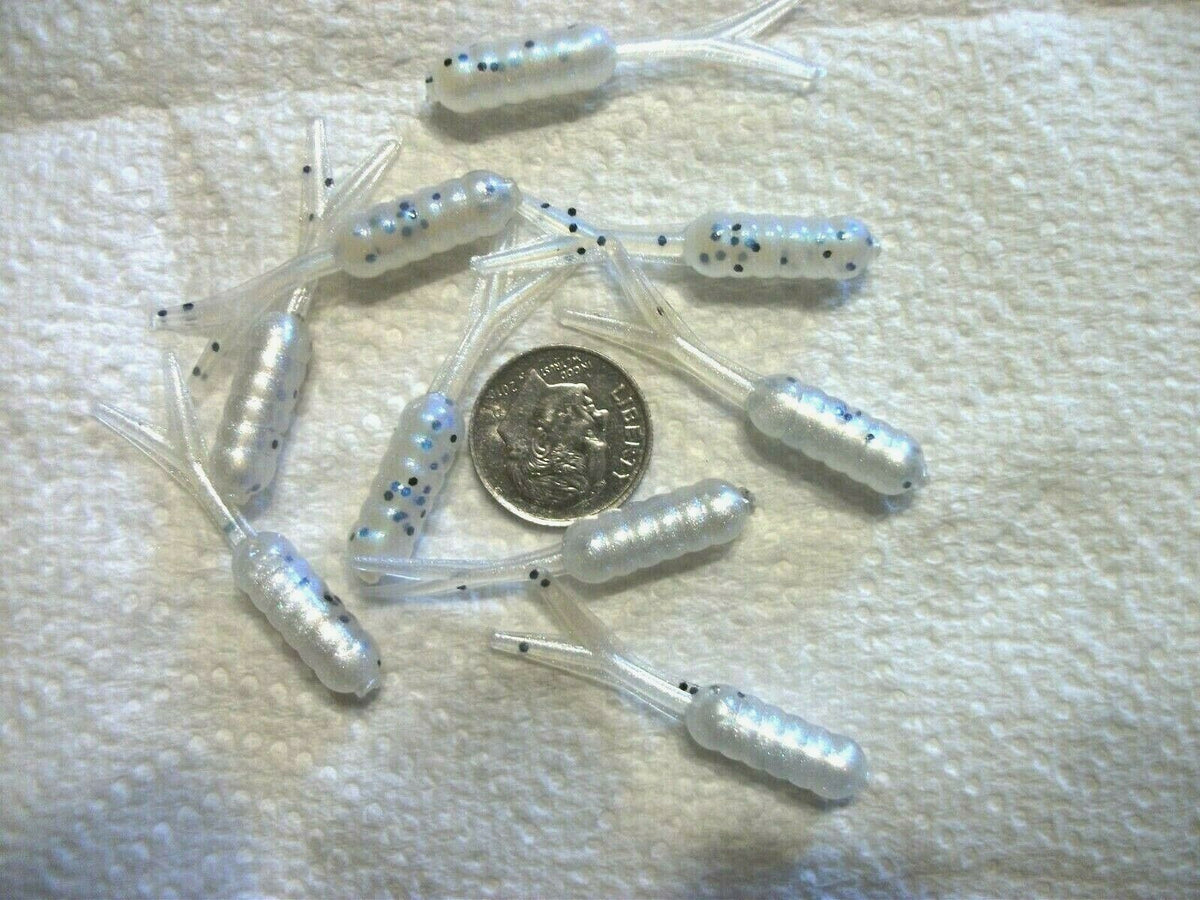 Soft Plastic Crappie and Panfish Lure Set - 1.5 Inch Jigs & Flukes for Freshwater Fishing