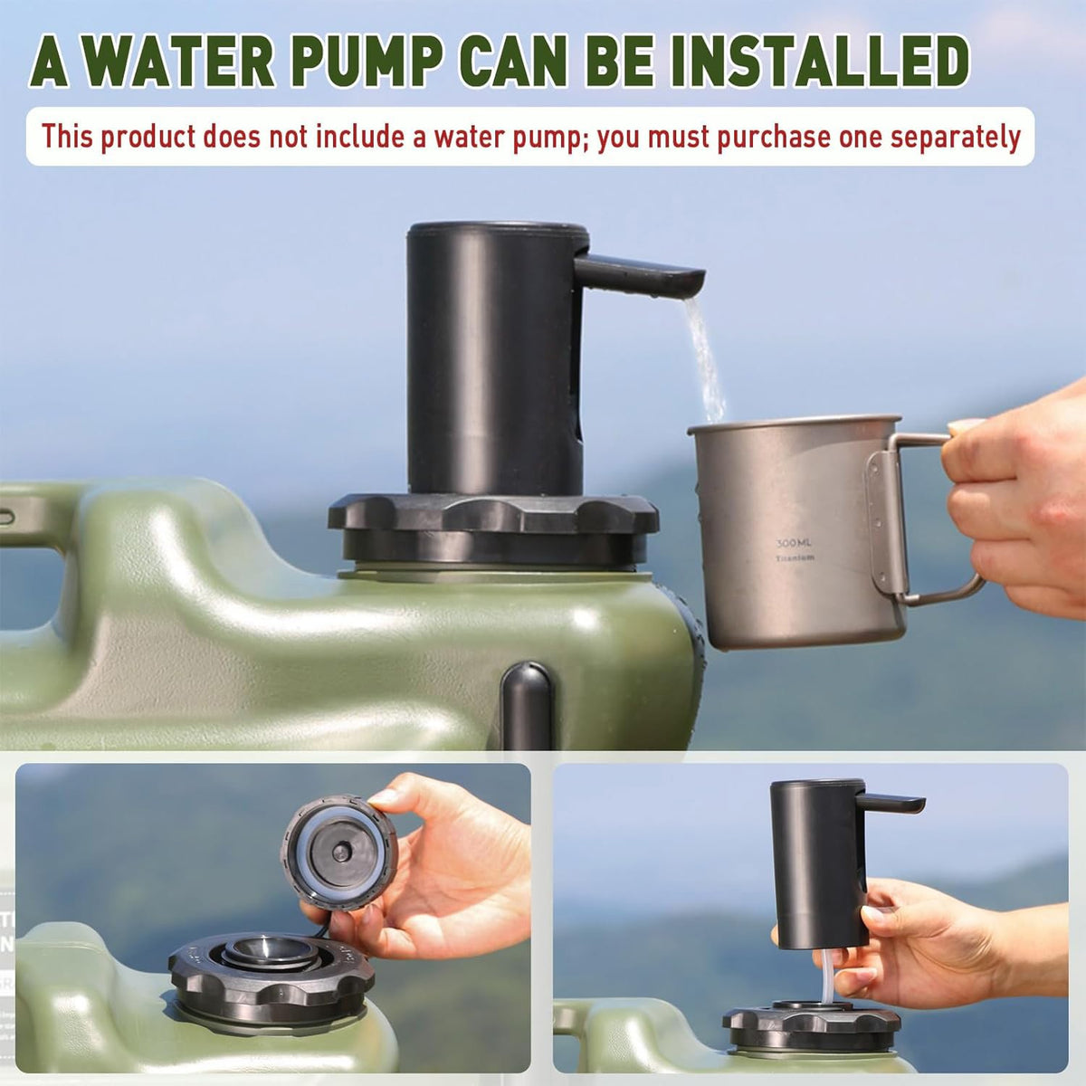 28L Portable Water Jug with Faucet and Wheels for Outdoor Camping