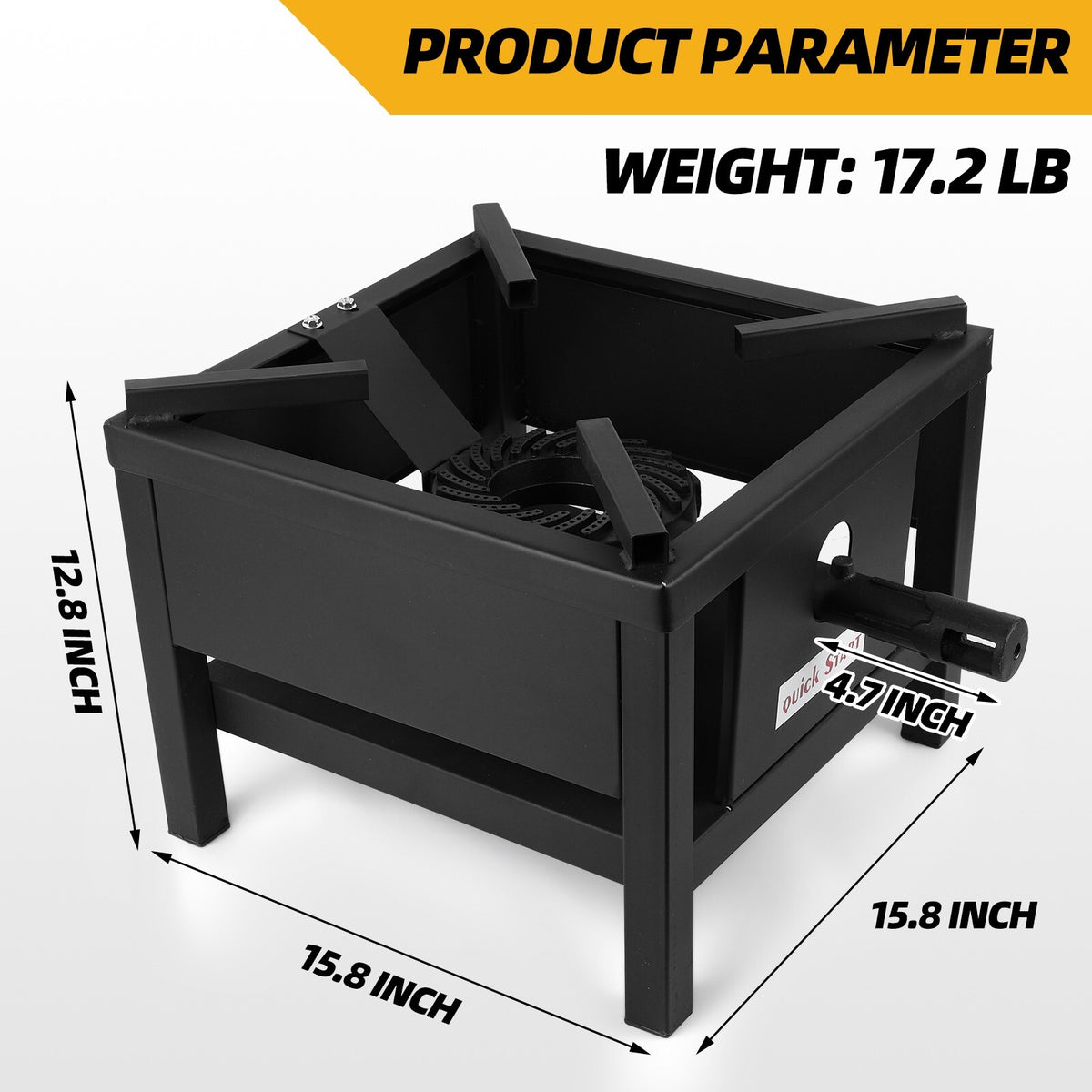 Heavy Duty Propane Burner with Stand - 260,000 BTU Commercial Grade Outdoor Stove