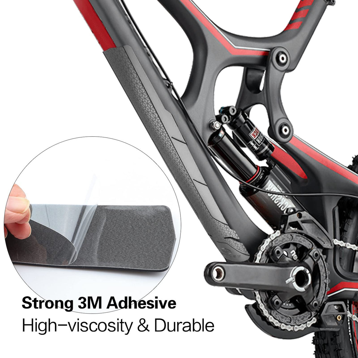 Mountain Bike Frame Protector Tape - Durable Scratch-Resistant Downtube Guard