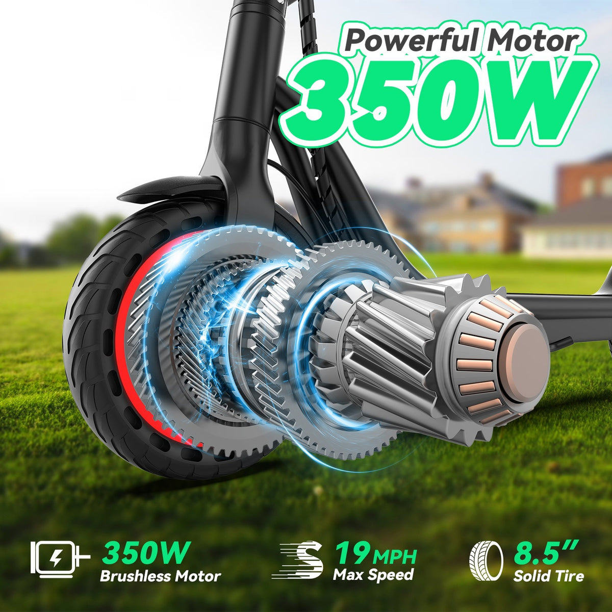 Adult Electric Scooter Foldable Commuter E-Scooter 25KM/H Long Range