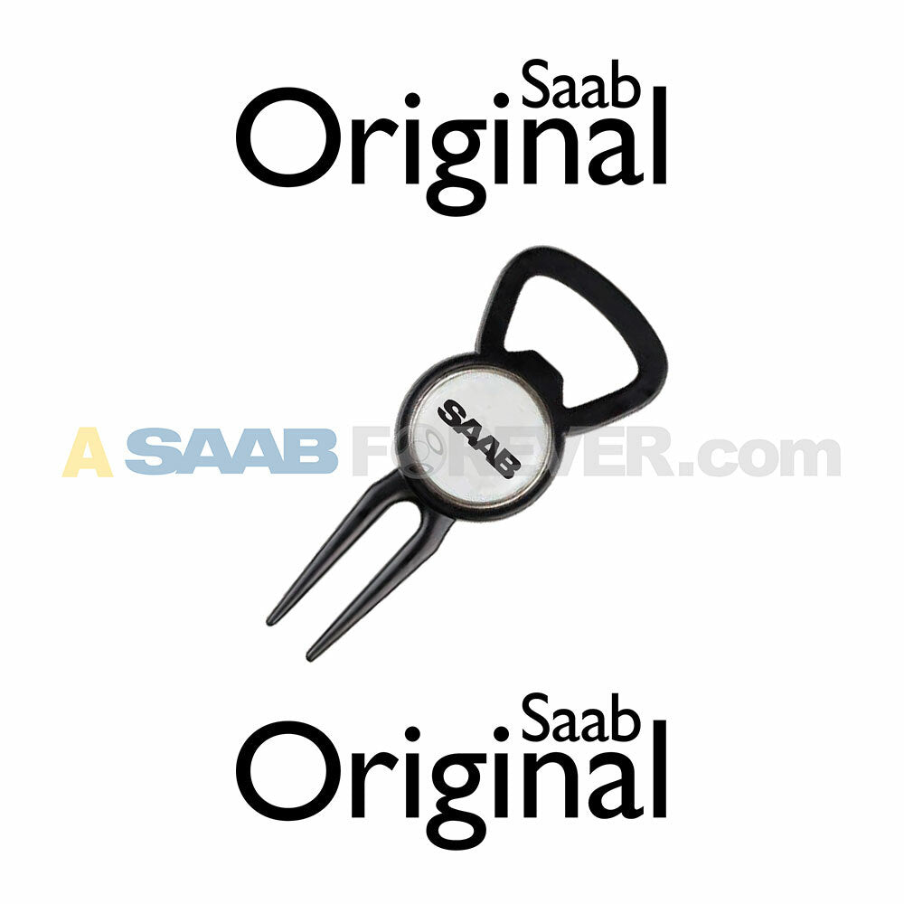 Golf Divot Repair Tool with Bottle Opener & Ball Marker - Black