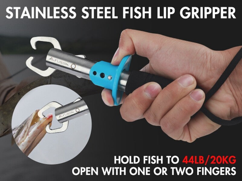 Fishing Pliers and Fish Lip Gripper Set - Stainless Steel Tackle Tools 2-Pack