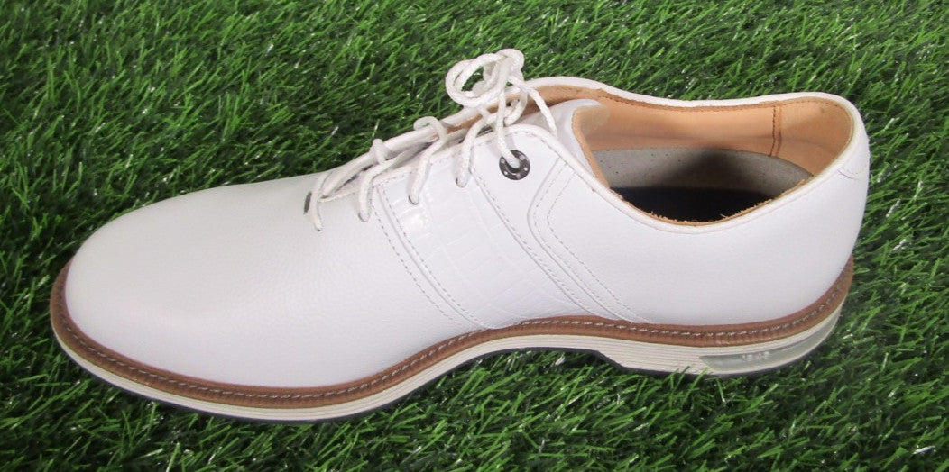 Men's Waterproof Golf Shoes - Spiked, White, Comfort & Traction