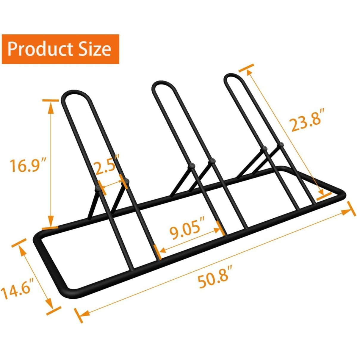 Heavy Duty Bicycle Floor Parking Rack - Fits 12-29 Inch Bikes, Organizes Multiple Bikes