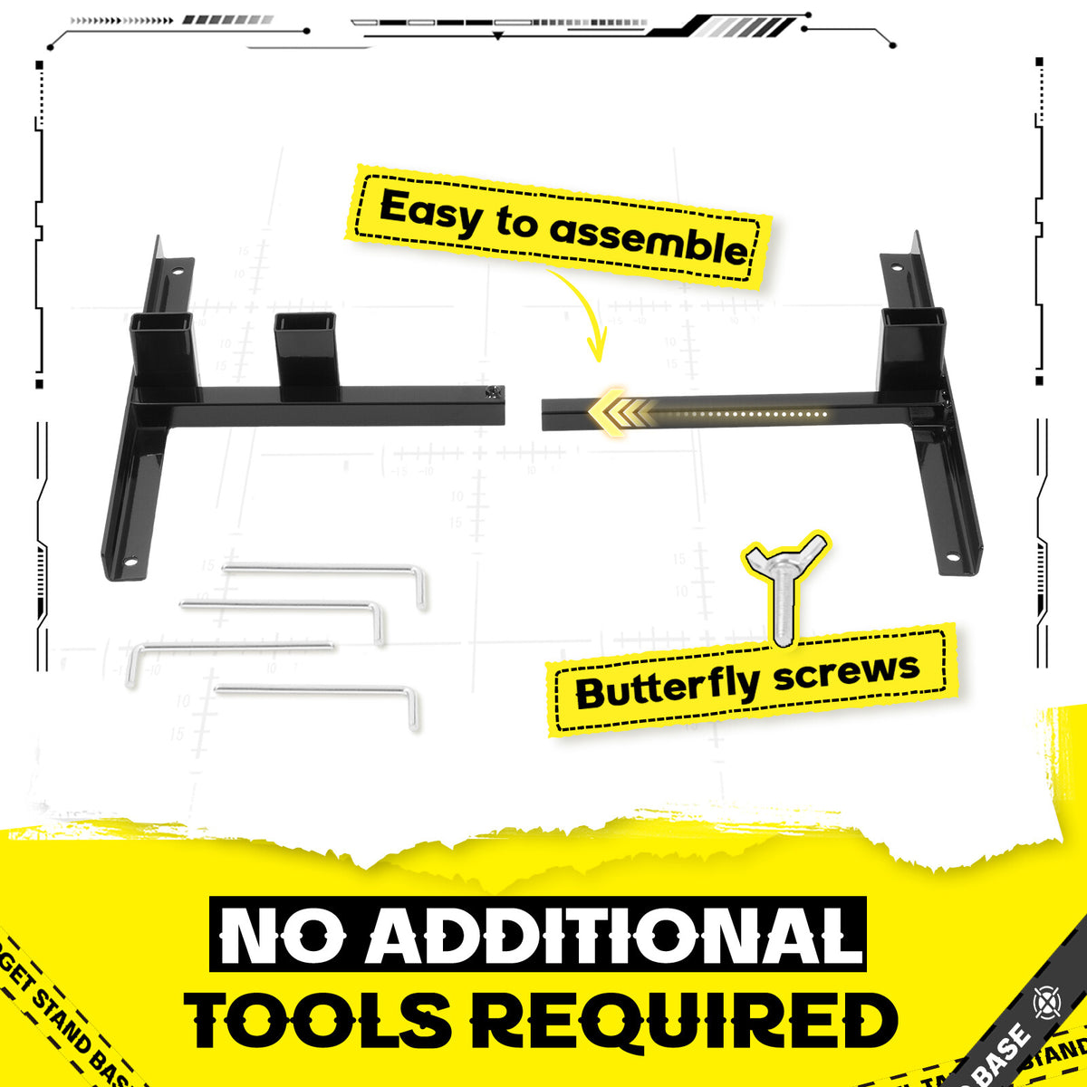 Adjustable Shooting Target Stand Base for Paper and Cardboard Silhouettes
