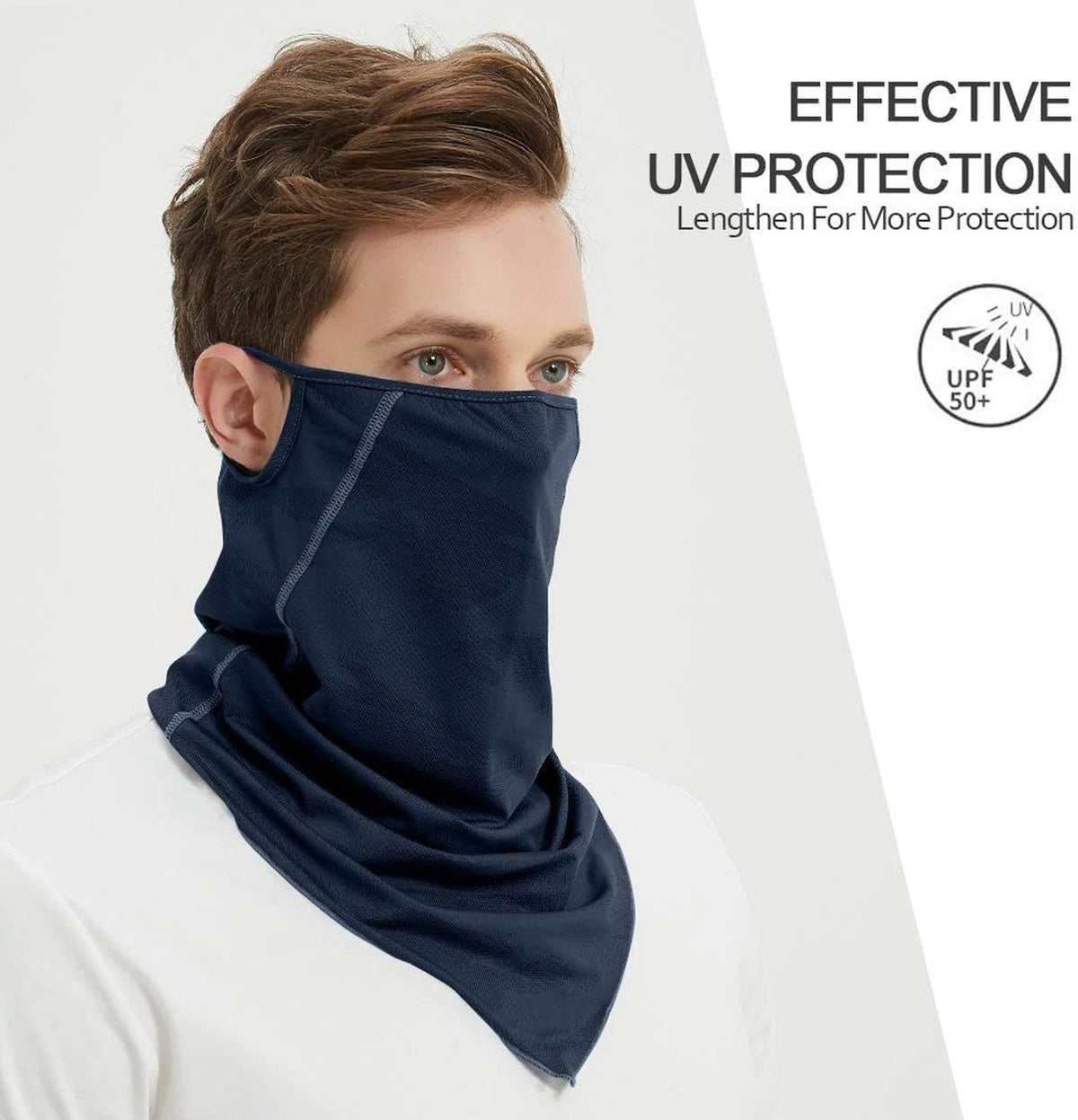 Breathable Reusable Face Mask Cover with Ear Loops and UV Protection