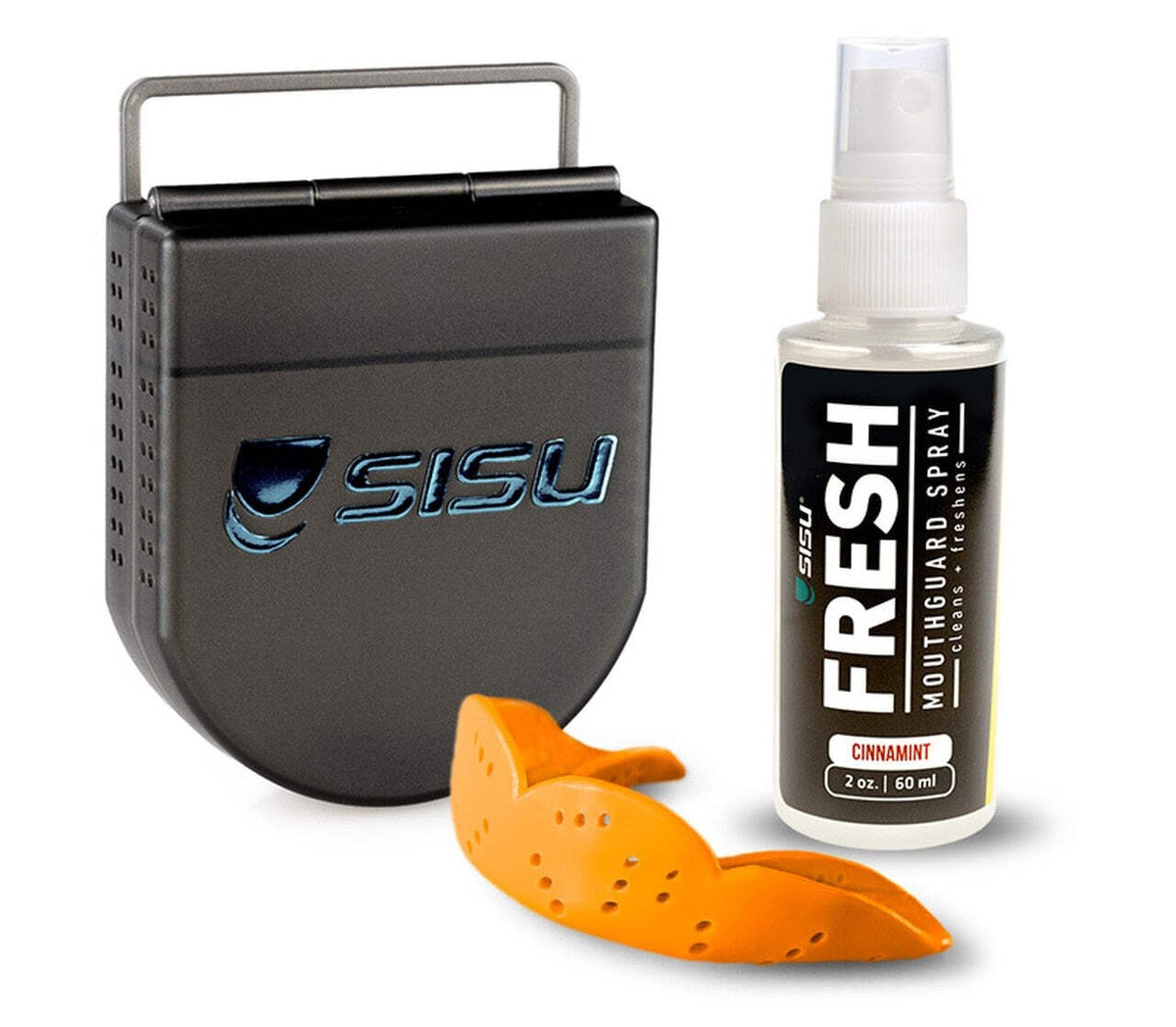 Athletic Mouthguard Bundle with Case and Fresh Spray - Medium