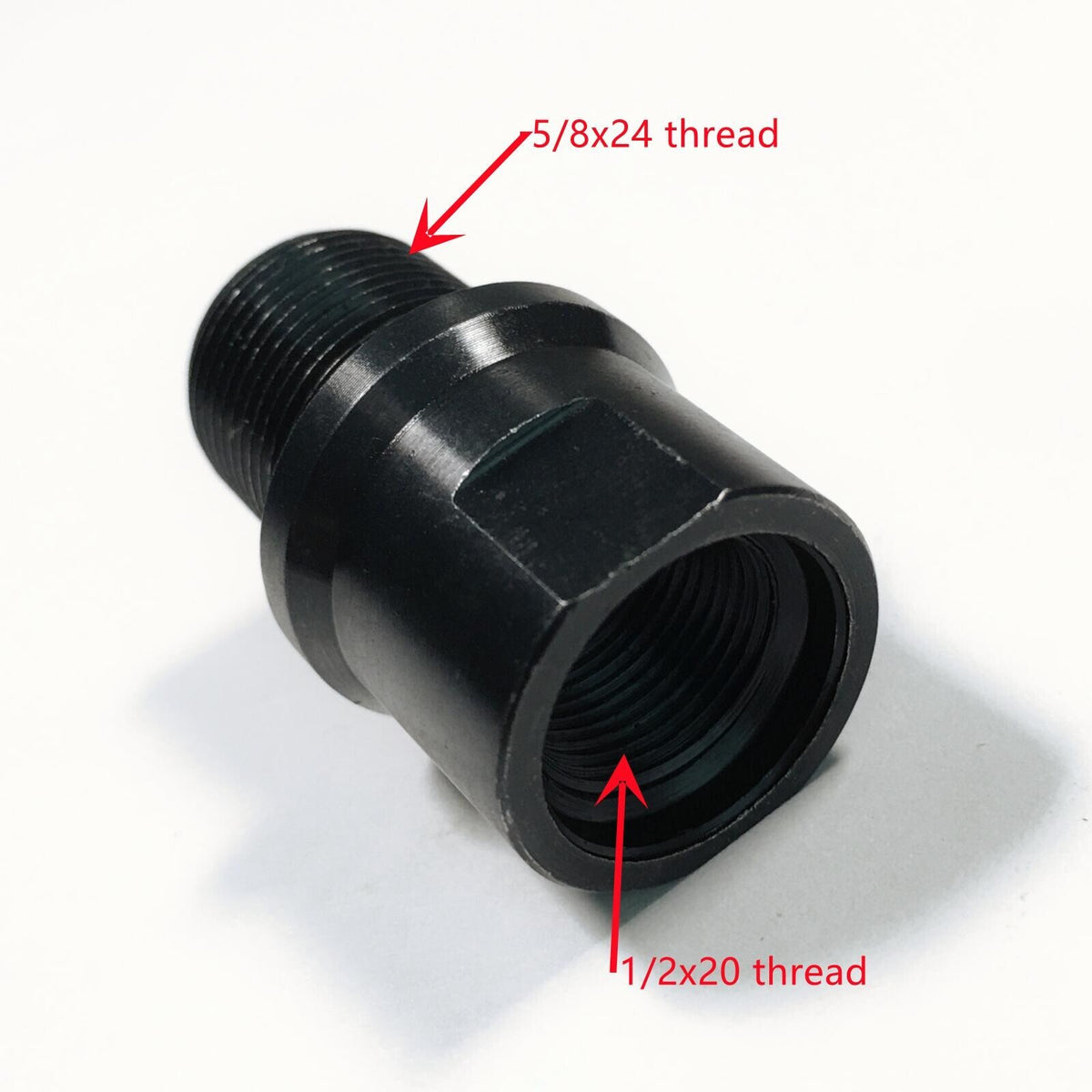 Steel Thread Adapter 1/2x20 to 5/8x24 - Heavy Duty Pipe Fitting